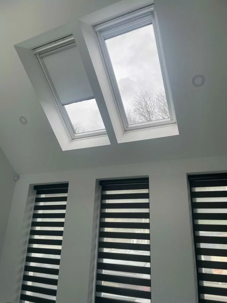 Open Plan Home with Stunning Blinds Roof Window Blinds