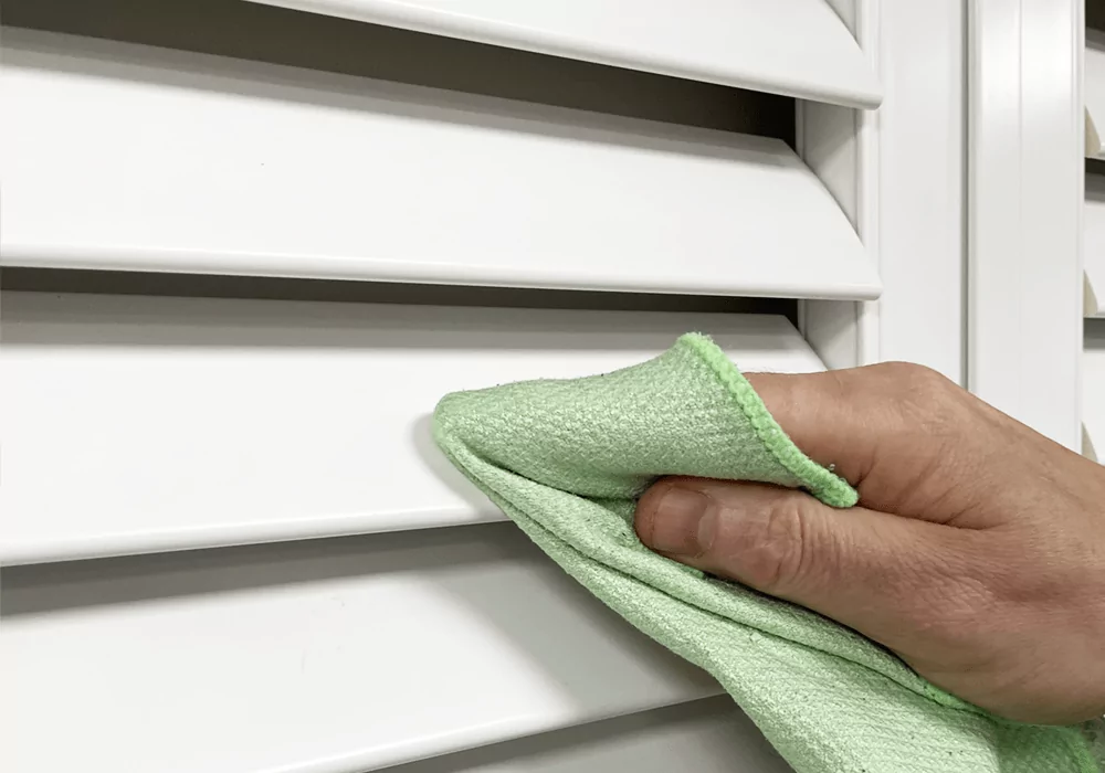How to Care for Composite Plantation Shutters Dry cloth