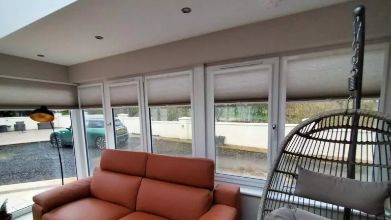 A room using perfect fit thermal cellular blinds