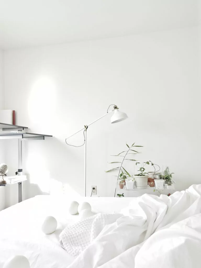 How to Style White Wooden Blinds The all White Aesthetic Bedroom Village Blinds and Shutters