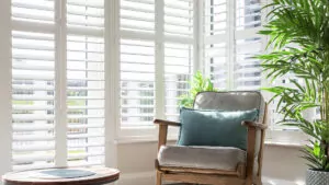 white Plantation Shutters new build home home in Northern Ireland stylish and modern contemporary design